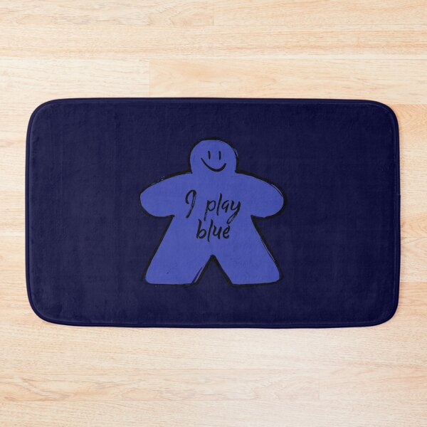 Item preview, Cute Blue Meeple Smile Face Doodle Drawing designed and sold by TackyTime.