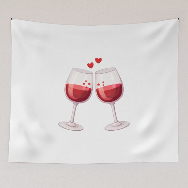 Item preview, Romantic Wine Toast For Two designed and sold by TrendlyStudio.