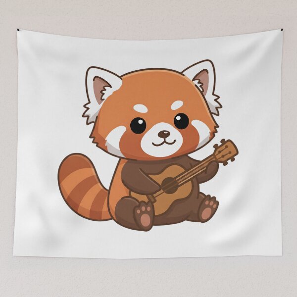 Item preview, Red Panda Playing an Ukulele designed and sold by Delamoon.