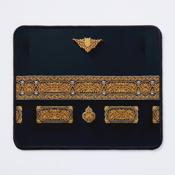 Item preview, Kaaba Inspired Gold Ornament Pattern – Sacred Islamic Art on Black designed and sold by D-Islamic.