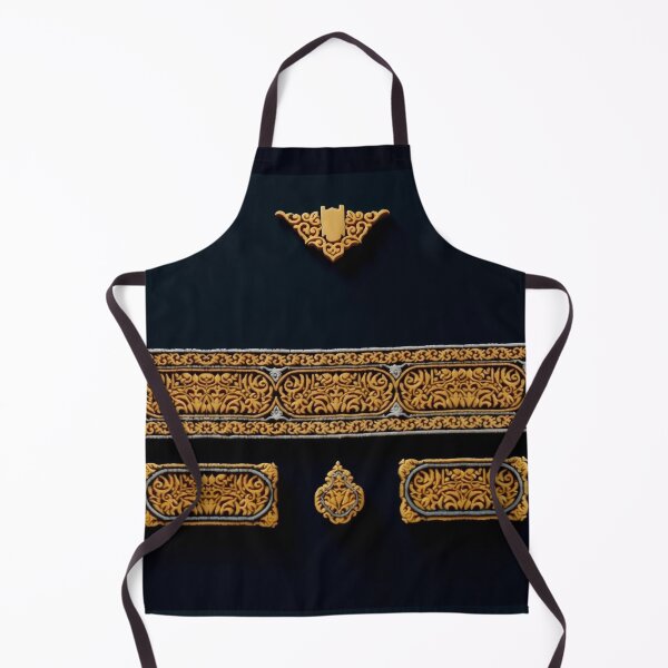 Item preview, Kaaba Inspired Gold Ornament Pattern – Sacred Islamic Art on Black designed and sold by D-Islamic.