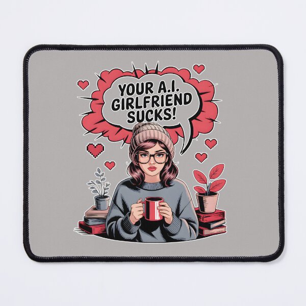 Item preview, "YOUR A.I. GIRLFRIEND SUCKS!" designed and sold by Lilja888.