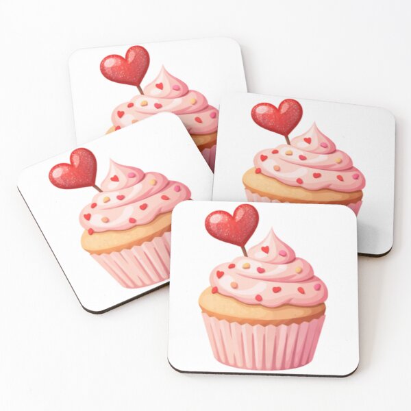 Item preview, Sweet Valentine Heart Cupcake designed and sold by TrendlyStudio.