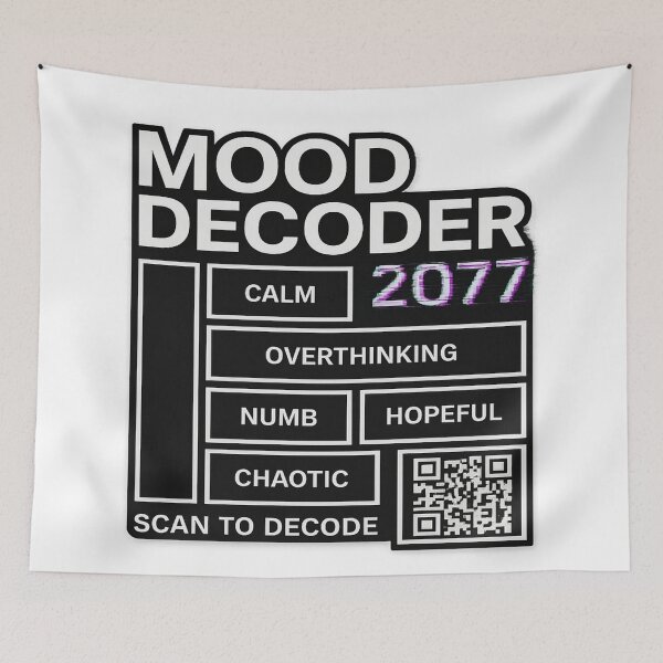 Item preview, Mood Decoder 2077 – Glitch Matrix Tee designed and sold by PigiArt.