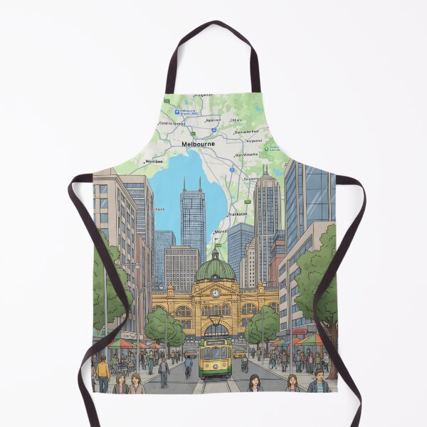 Item preview, Melbourne Australia Print | Vintage Travel Poster Art | Flinders Street Station Wall Art | City Skyline Decor designed and sold by shopcanva.