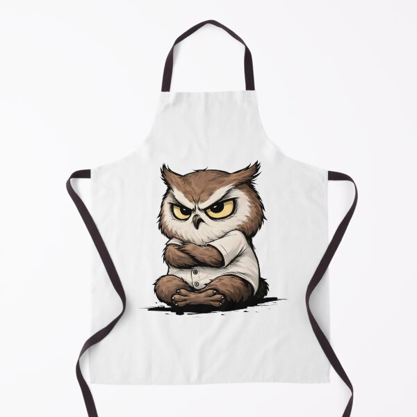 Item preview, Grumpy Owl Illustration – Funny Angry Owl Cartoon Art designed and sold by Senkov.