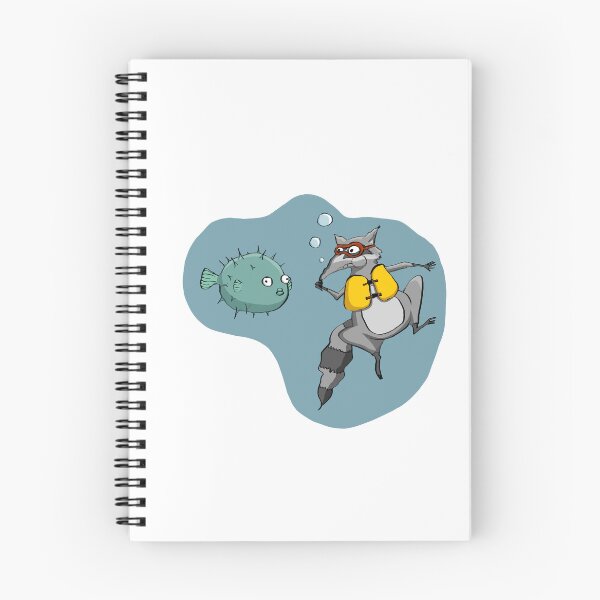 Item preview, Rascale the raccoon meets Chubs the anxious pufferfish designed and sold by Raccoona Matata.