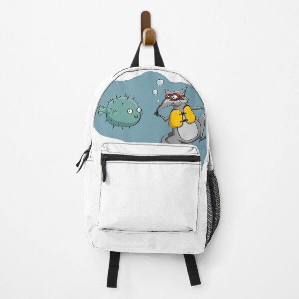Item preview, Rascale the raccoon meets Chubs the anxious pufferfish designed and sold by Raccoona Matata.