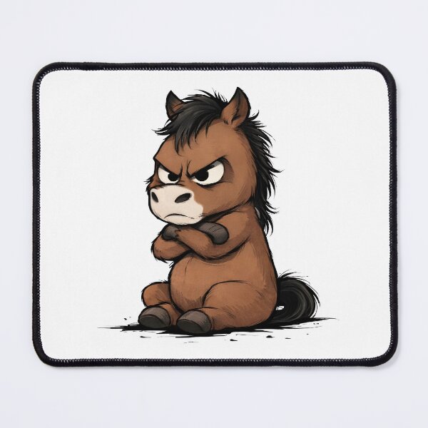 Item preview, Angry Cute Pony Cartoon Illustration designed and sold by Senkov.