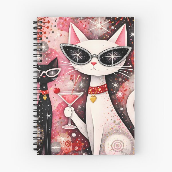 Artikelvorschau, Coole, flippige Katzen in Pink- und Rottönen entworfen und verkauft von VFWChuck.