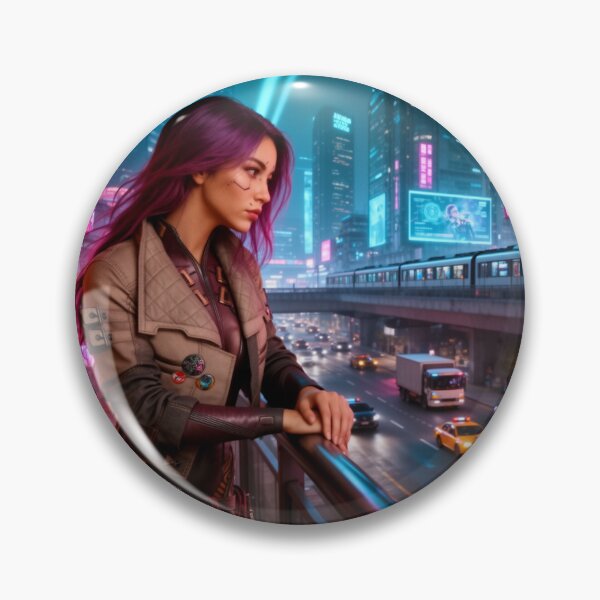 Item preview, Cyberpunk in deep thought designed and sold by aykiradesigns.