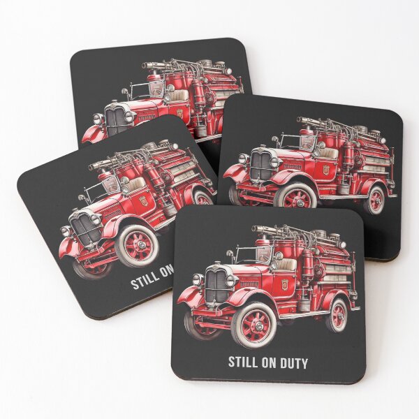 Item preview, Vintage Fire Truck Illustration – Classic Firefighter Engine Artwork designed and sold by PAPIRO SIGLO XXI.