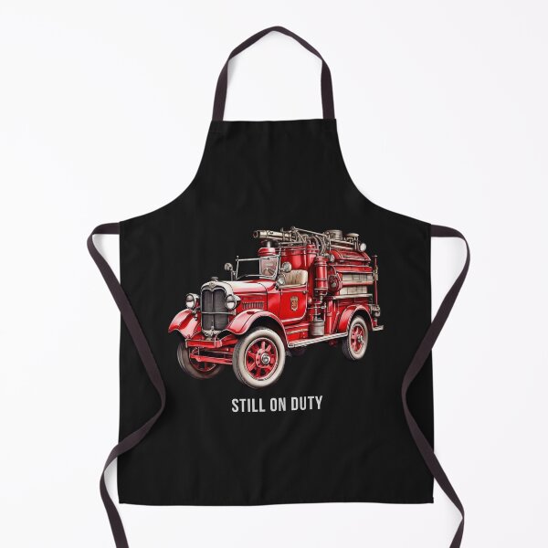 Artikelvorschau, Vintage-Feuerwehrauto-Illustration – Klassische Feuerwehrfahrzeug-Grafik entworfen und verkauft von PAPIRO SIGLO XXI.