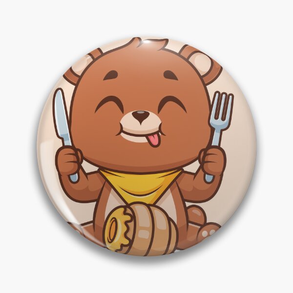 Item preview, Cute Bear Eating Honeycomb – Cartoon Vector Icon Illustration (Animal & Food Theme) designed and sold by hjian8219.