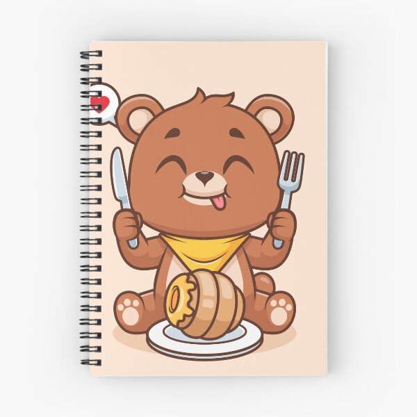 Item preview, Cute Bear Eating Honeycomb – Cartoon Vector Icon Illustration (Animal & Food Theme) designed and sold by hjian8219.