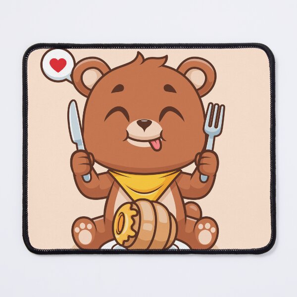 Item preview, Cute Bear Eating Honeycomb – Cartoon Vector Icon Illustration (Animal & Food Theme) designed and sold by hjian8219.