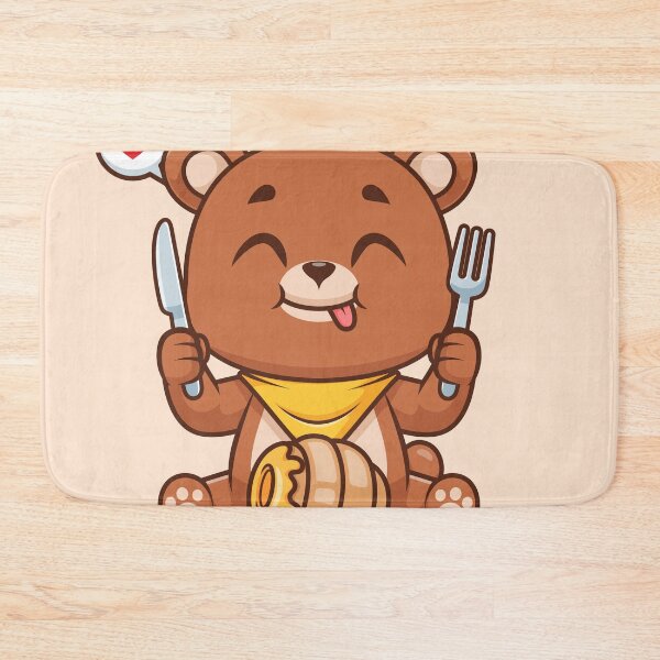 Item preview, Cute Bear Eating Honeycomb – Cartoon Vector Icon Illustration (Animal & Food Theme) designed and sold by hjian8219.