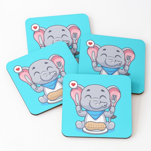 Item preview, Cute Elephant Eating Peanut – Cartoon Vector Icon Illustration (Animal & Food Theme) designed and sold by hjian8219.