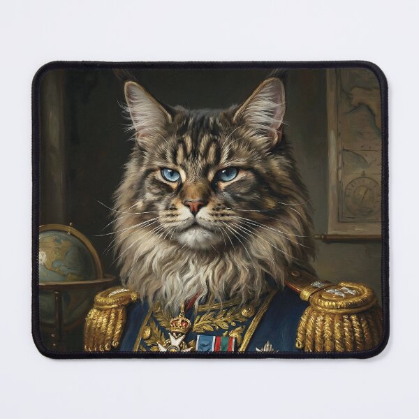 Item preview, Maine Coon Cat Admiral Dark Academia Art Big Cat Energy designed and sold by Teeflex.