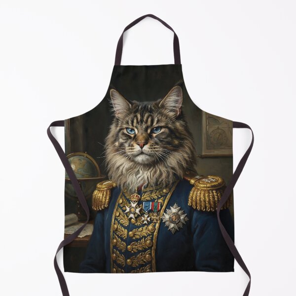 Item preview, Maine Coon Cat Admiral Dark Academia Art Big Cat Energy designed and sold by Teeflex.