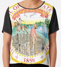 MINNESOTA STATE SEAL - POPULAR DISTRESSED STATE DESIGN WITH MINNESOTA STATE SEAL Chiffon Top