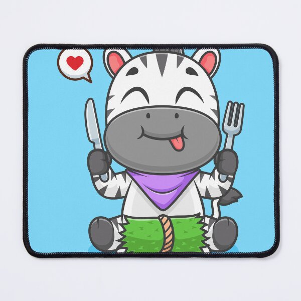 Item preview, Cute Zebra Eating Grass – Cartoon Vector Icon Illustration (Animal & Nature Theme) designed and sold by hjian8219.
