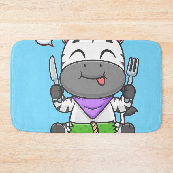 Item preview, Cute Zebra Eating Grass – Cartoon Vector Icon Illustration (Animal & Nature Theme) designed and sold by hjian8219.