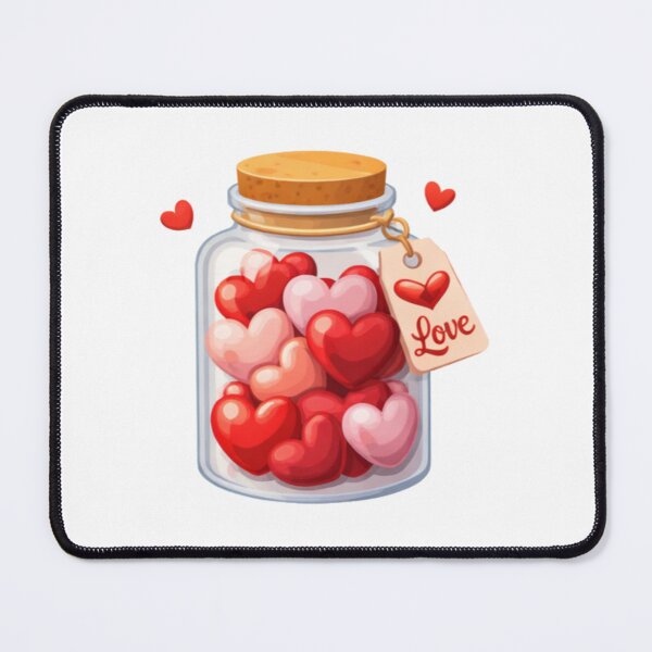 Item preview, Jar Filled With Love Hearts designed and sold by TrendlyStudio.