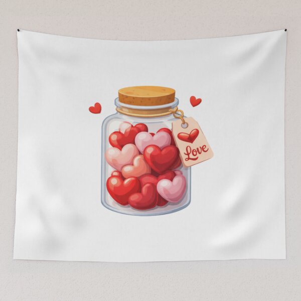 Item preview, Jar Filled With Love Hearts designed and sold by TrendlyStudio.