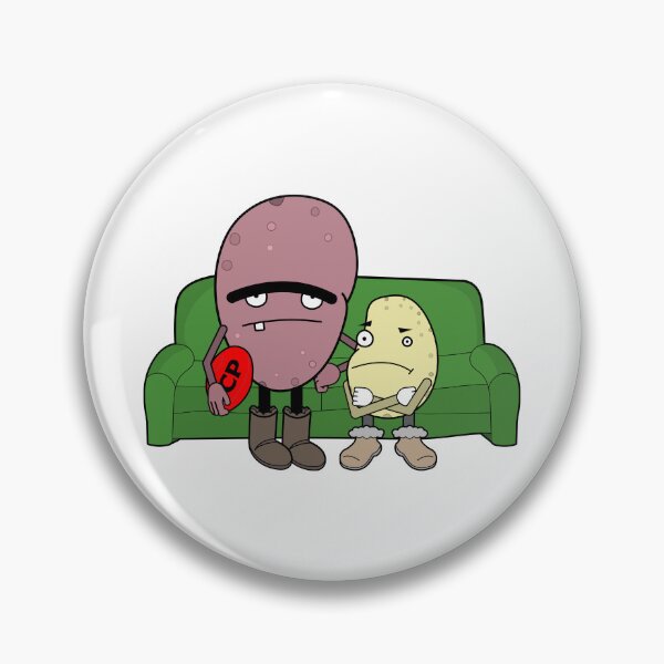 Item preview, Des and Spud in front of couch designed and sold by CoachPotatoes.