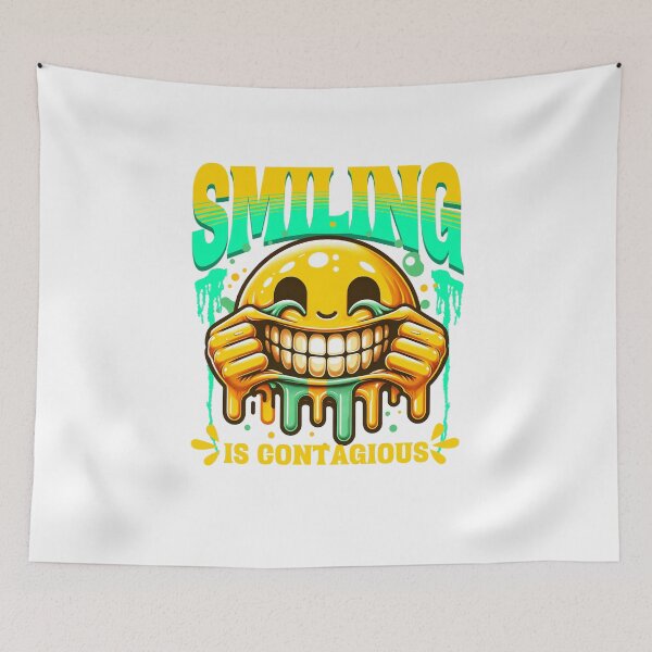 Item preview, Smiling Is Contagious – Positive Quote T-Shirt designed and sold by GeauxTeesNow.