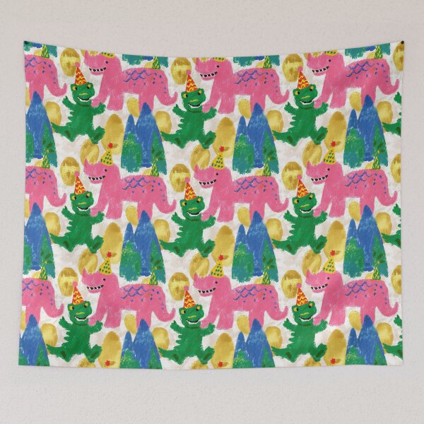 Item preview, Dinosaur Birthday Party Animal Parade Pattern designed and sold by bubblegoth.