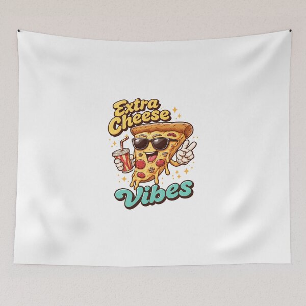 Item preview, Extra Cheese Vibes - Retro Pizza Slice Graphic Tee, Fun and Playful T-shirt designed and sold by Art Italiano.