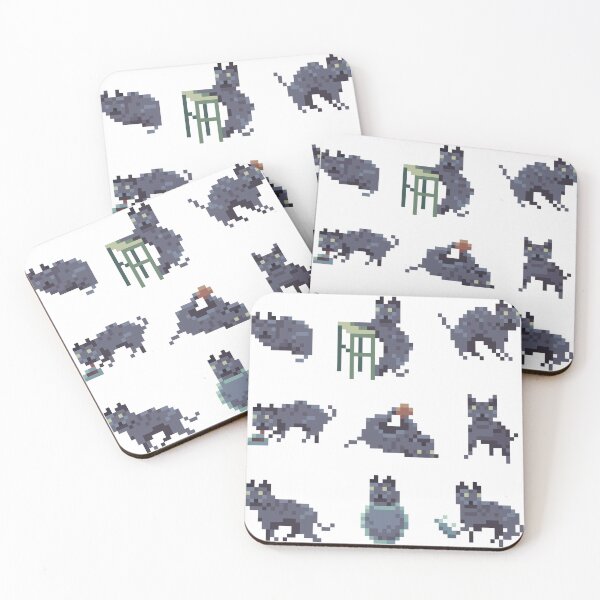 Item preview, Cats full pixelart pattern  designed and sold by PixelMilkyWay.
