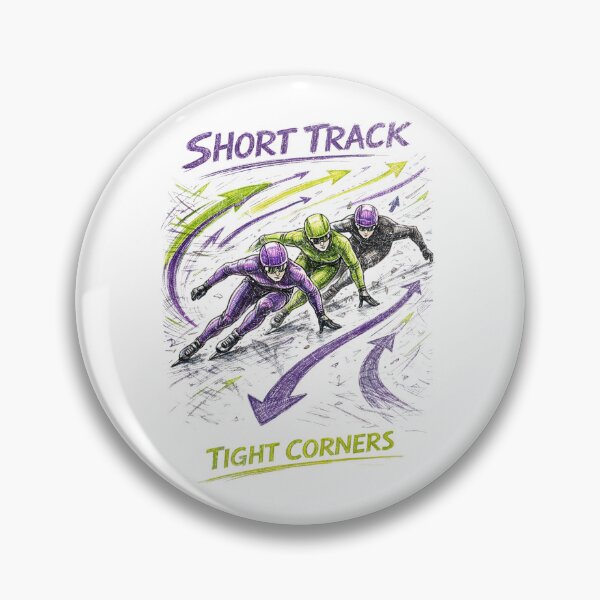 Item preview, Vintage Short Track Speed Skating 2026 - Tight Corners Retro Sports designed and sold by Tee Nook.