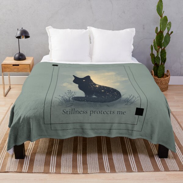 Item preview, Stillness Protects Me - Cosmic Cat and Spiritual Art designed and sold by soletstudio.