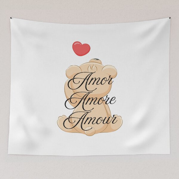 Item preview, Love Teddy Bear Shirt – Amor Amor Amor Cute Valentine Design designed and sold by Artinkcreative.