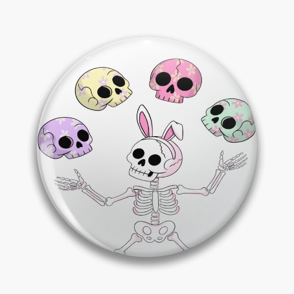 Item preview, Pastel Bunny Skeleton Juggling Egg Dyed Skulls designed and sold by Chelsealuv Krigbaum.