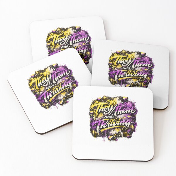 Item preview, Copy of  "They/Them & Thriving: Non-Binary Pride Art" designed and sold by rainbowgremlin.