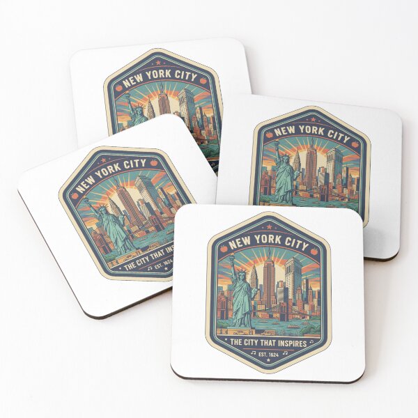Item preview, Vintage New York City Skyline Retro Sticker designed and sold by Pixel & Beyond.