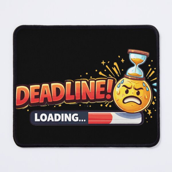 Item preview, Deadline Loading - Stressful Deadline Emoticon Graphic Tee, Funny Work Shirt designed and sold by Art Italiano.