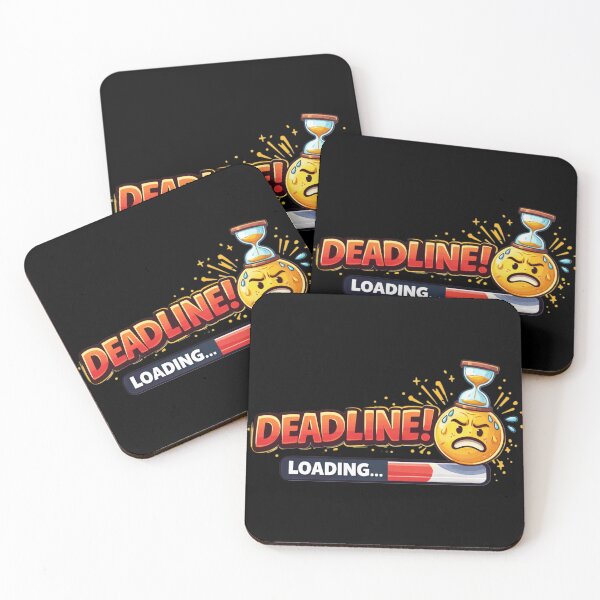 Item preview, Deadline Loading - Stressful Deadline Emoticon Graphic Tee, Funny Work Shirt designed and sold by Art Italiano.