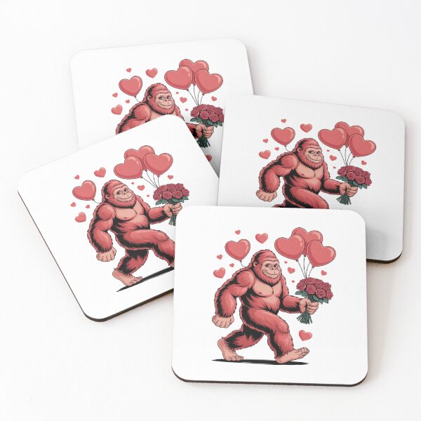 Item preview, Bigfoot Valentines Day Funny Sasquatch Hearts Love  designed and sold by ZACK ART.