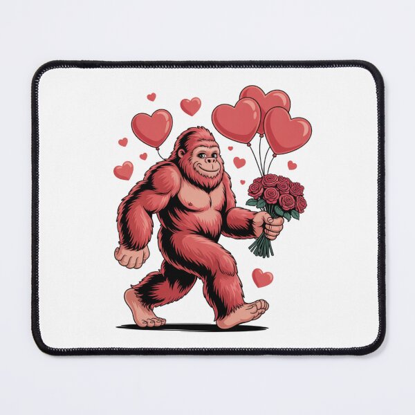 Item preview, Bigfoot Valentines Day Funny Sasquatch Hearts Love  designed and sold by ZACK ART.