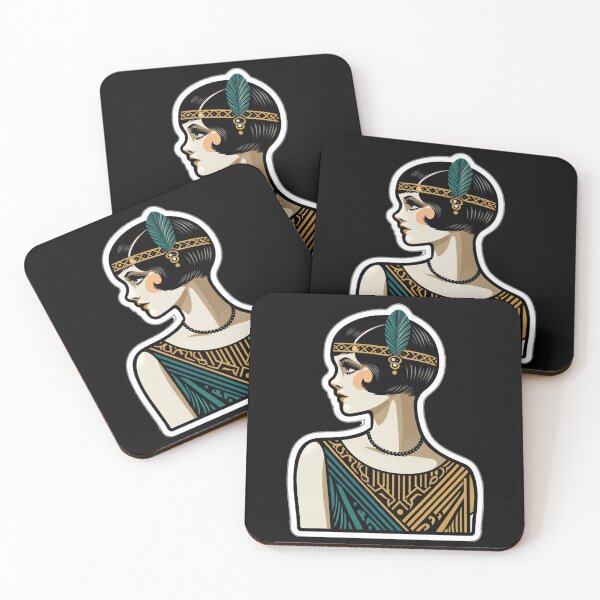 Item preview, Art Deco Flapper Pinup Roaring Twenties Glamour Print designed and sold by PinUpPizzazz.