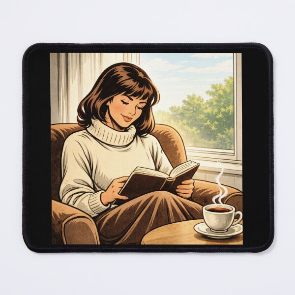 Item preview, Book Lover Lofi Girl – Coffee and Reading – Gift for Book Lovers • Retro Comic • Vintage Halftone designed and sold by JacobKAurumhead.