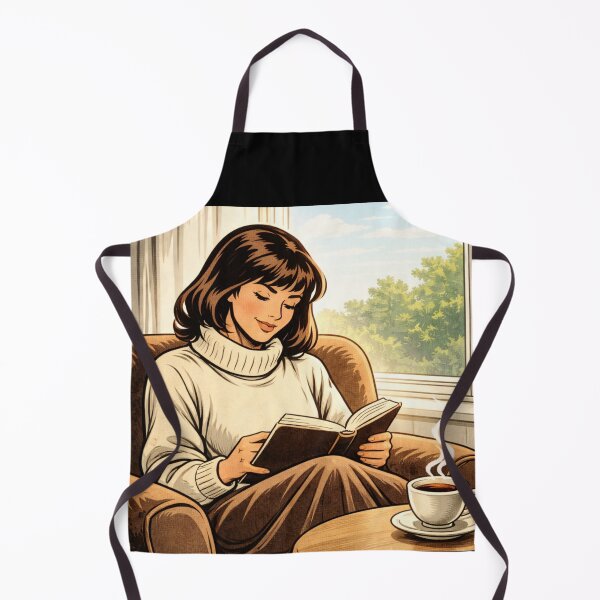 Item preview, Book Lover Lofi Girl – Coffee and Reading – Gift for Book Lovers • Retro Comic • Vintage Halftone designed and sold by JacobKAurumhead.