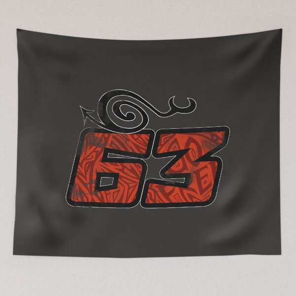 Item preview, 63 Tribal Racing Number | Vintage MotoGP Champion Design designed and sold by Fan Art Station .