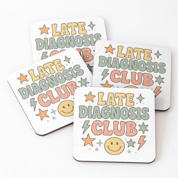 Item preview, Late Diagnosis Club - Retro ADHD Autism Neurodivergent Community designed and sold by Sinfulchicken.