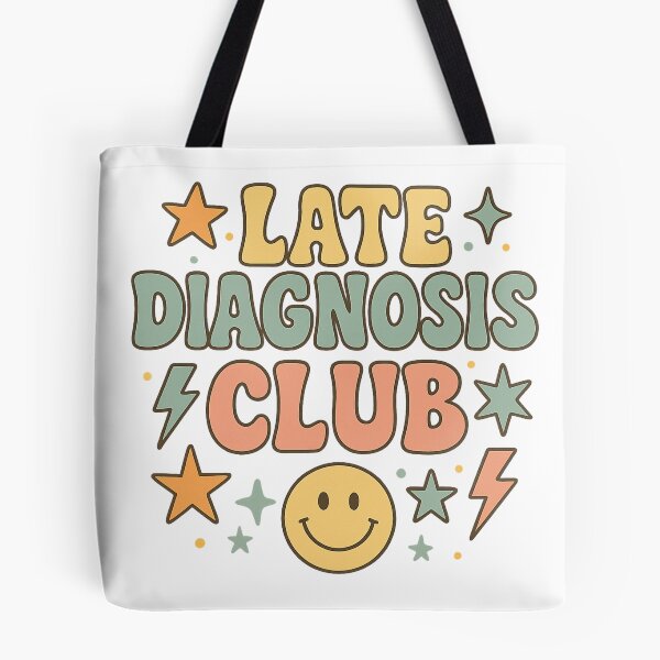 Item preview, Late Diagnosis Club - Retro ADHD Autism Neurodivergent Community designed and sold by Sinfulchicken.